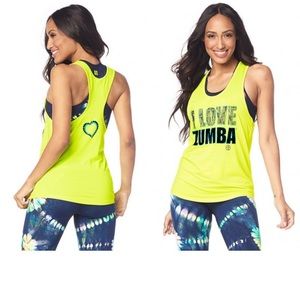 Bright, fun Zumba loose-fit tank